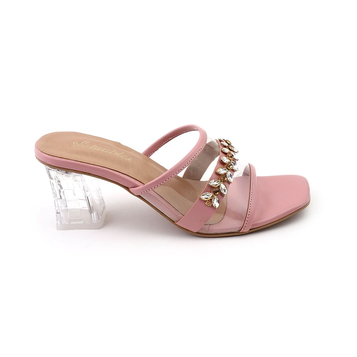 Valuable Women's Heels Slipper - Peach, Women Slippers, Chase Value, Chase Value