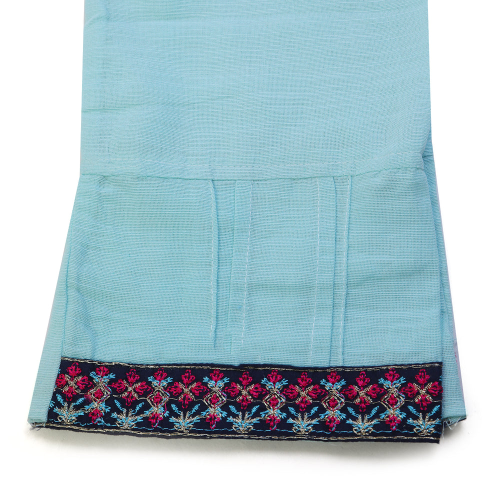 Girls Embroidered Shalwar Suit - Cyan, Girls Shalwar Kameez, Chase Value, Chase Value