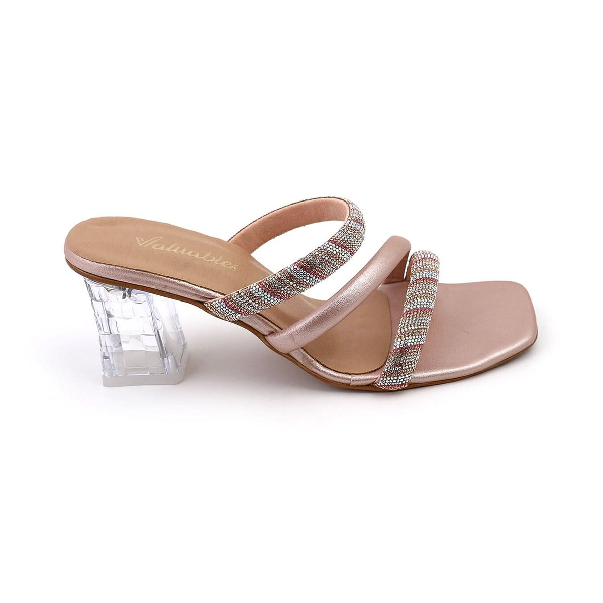 Valuable Women's Heels Slipper - Peach, Women Slippers, Chase Value, Chase Value
