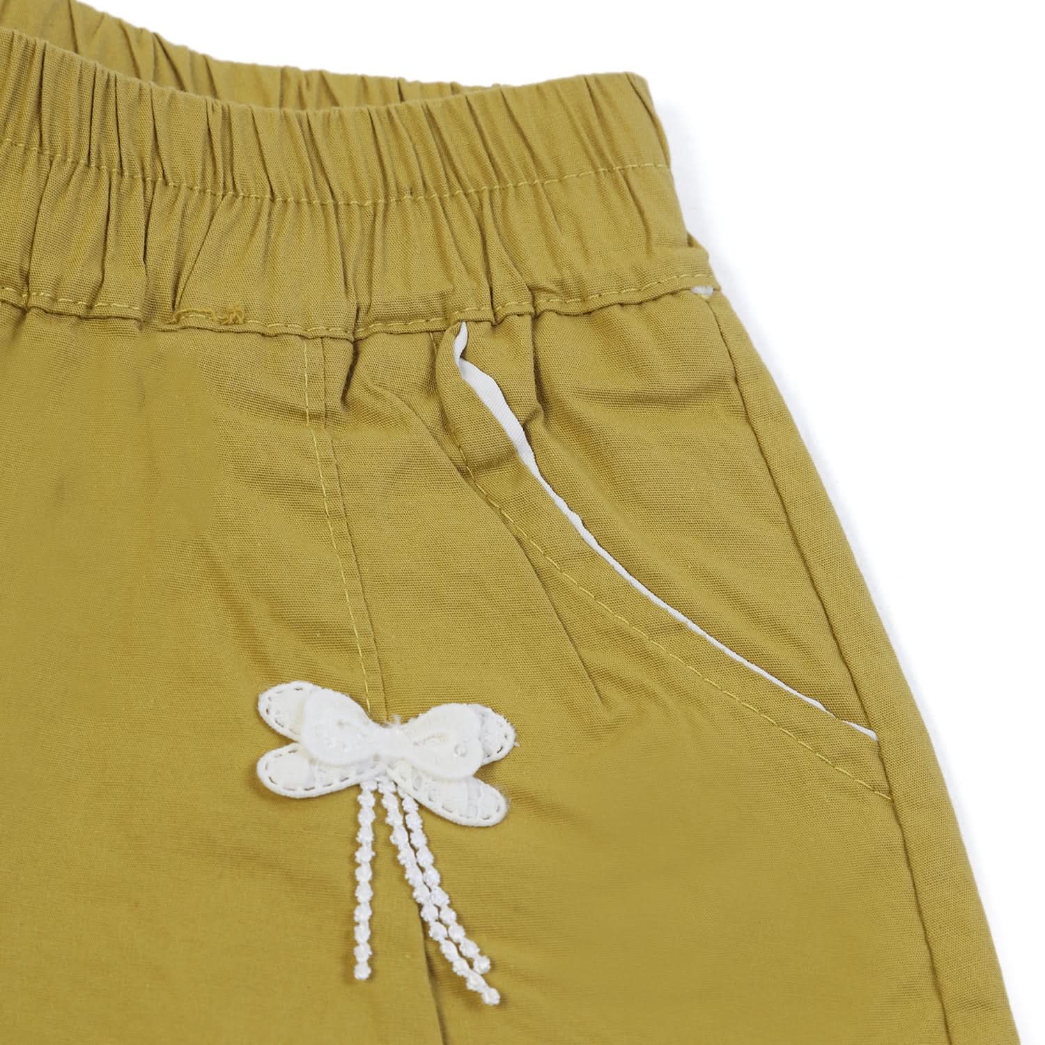 Girls Cotton Shorts - Mehandi, Girls Shorts Skirts, Chase Value, Chase Value