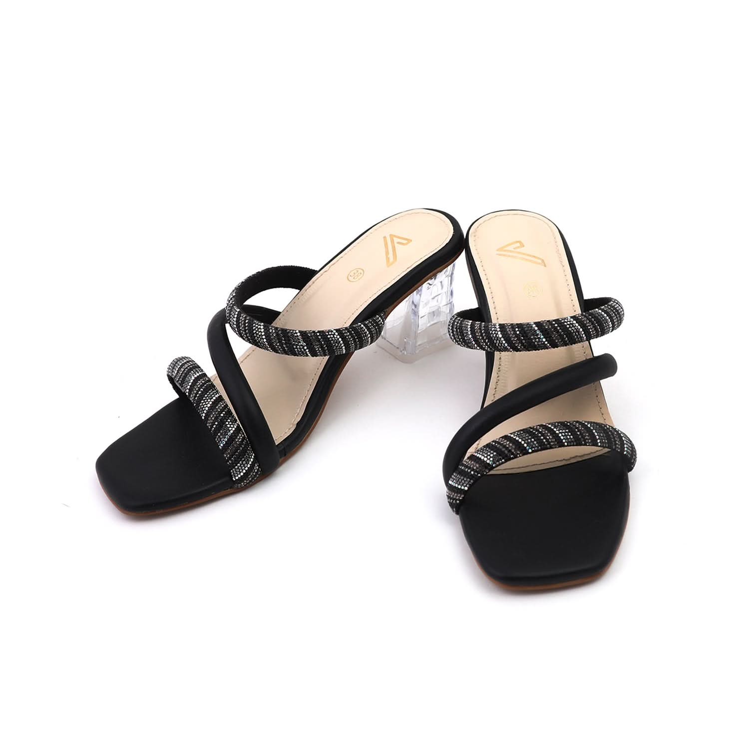 Valuable Women's Heels Slipper - Black, Women Slippers, Chase Value, Chase Value
