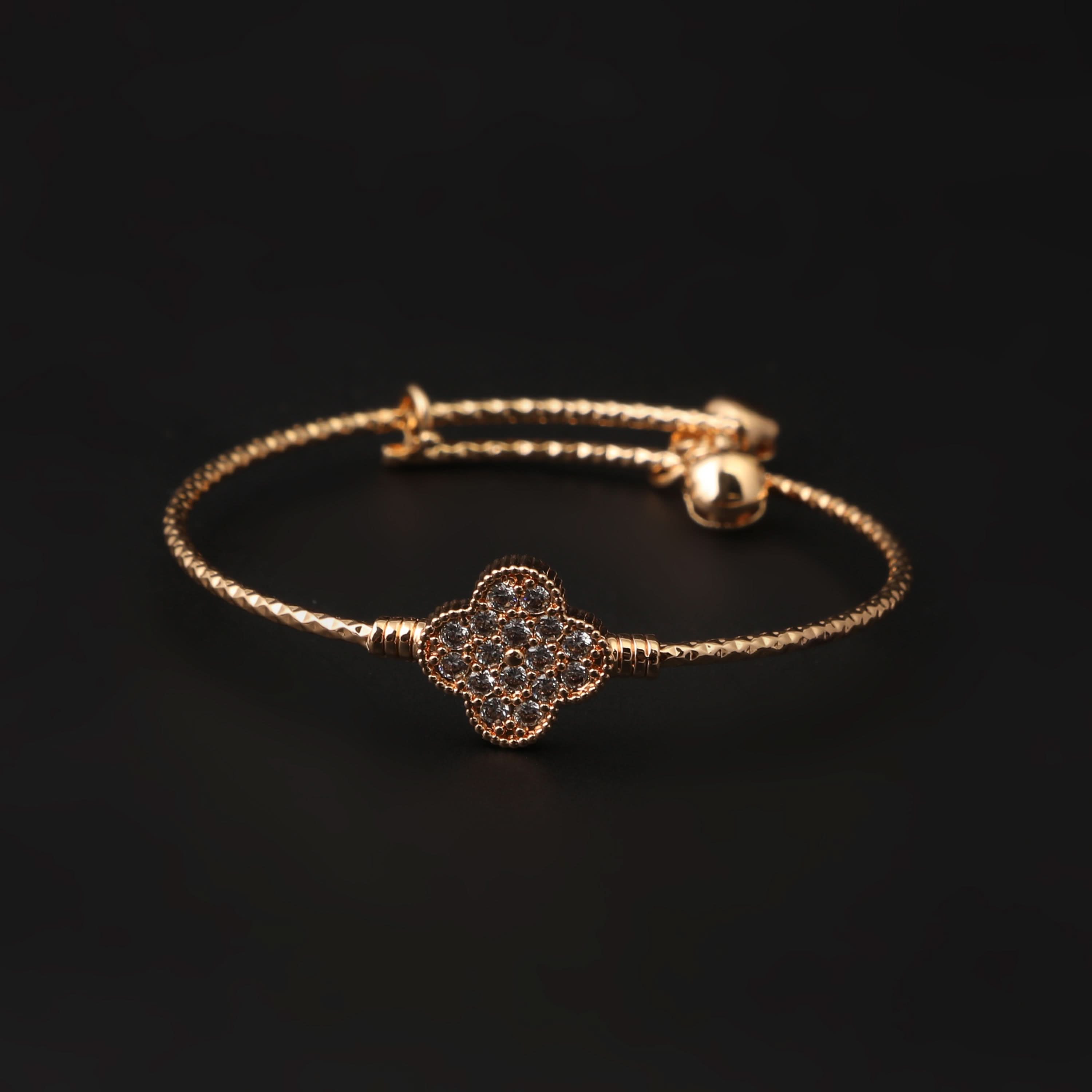 Girls Fancy Steel Kara - Golden, Girls Bangles & Bracelet, Chase Value, Chase Value