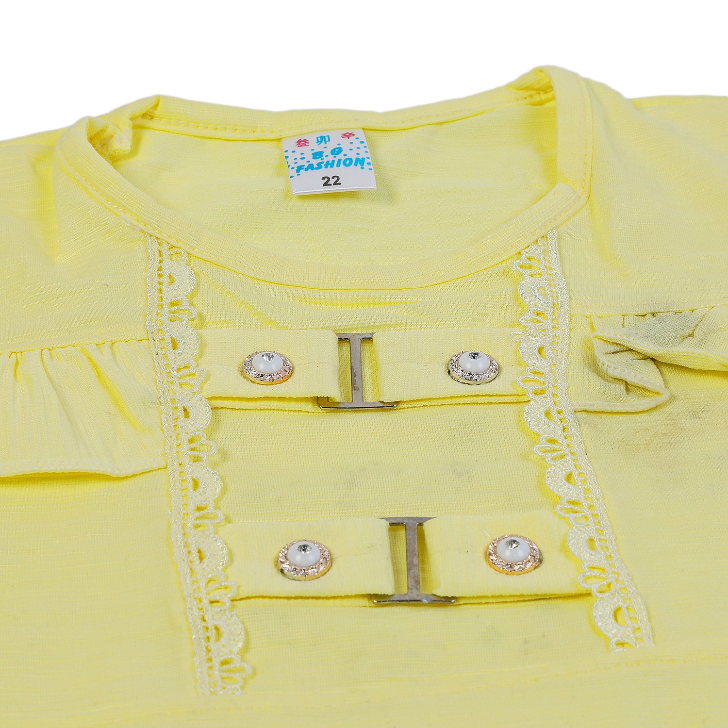 Girls Tight Half Sleeves Suit - Yellow, Girls Suits, Chase Value, Chase Value