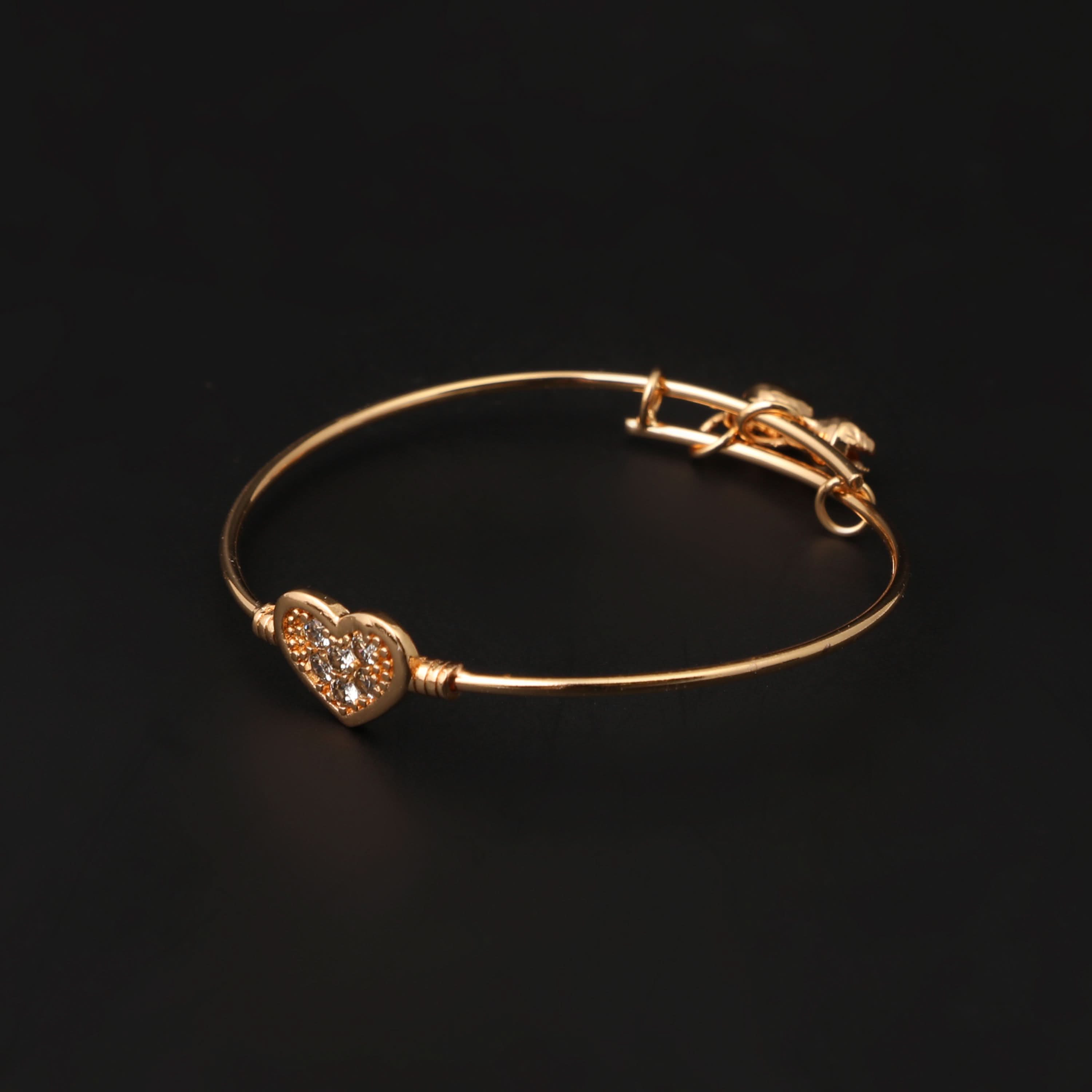 Girls Fancy Steel Kara - Golden, Girls Bangles & Bracelet, Chase Value, Chase Value