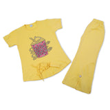 Girls Tight Half Sleeves Suit - Yellow, Girls Suits, Chase Value, Chase Value