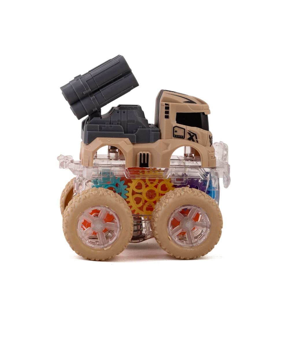 Friction Stunt 4WD Military Vehicle with Light, Die-cast Model Car, Chase Value, Chase Value