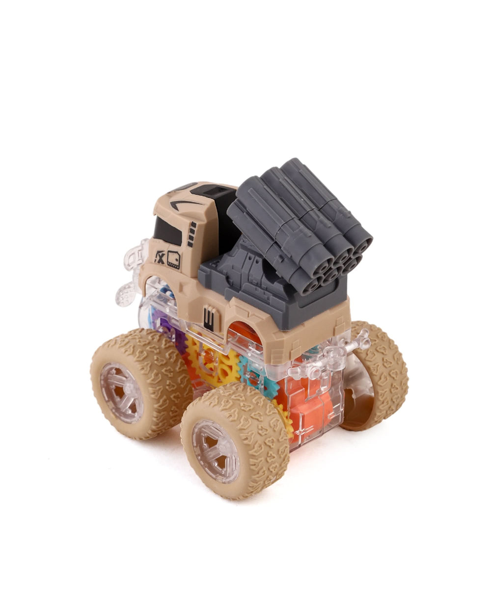 Friction Stunt 4WD Military Vehicle with Light, Die-cast Model Car, Chase Value, Chase Value
