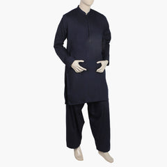 Eminent Men's Stitched Shalwar Suit - Navy Blue