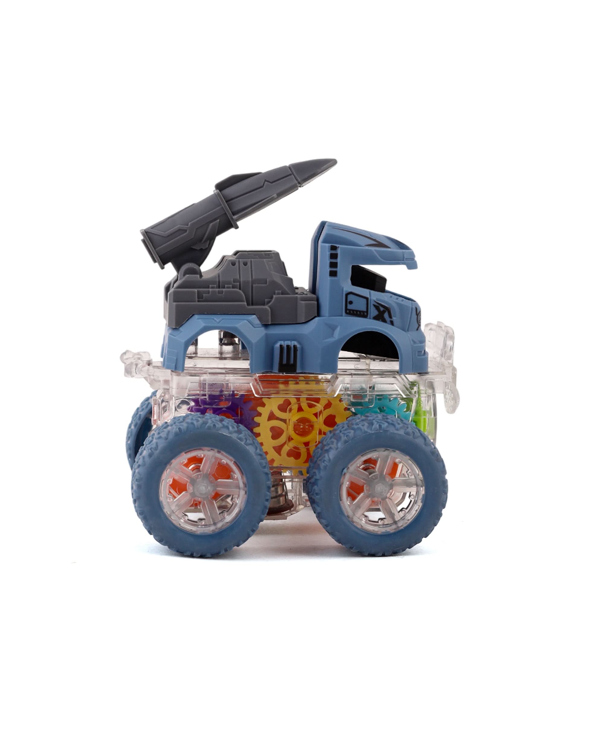 Friction Stunt 4WD Military Vehicle with Light, Die-cast Model Car, Chase Value, Chase Value