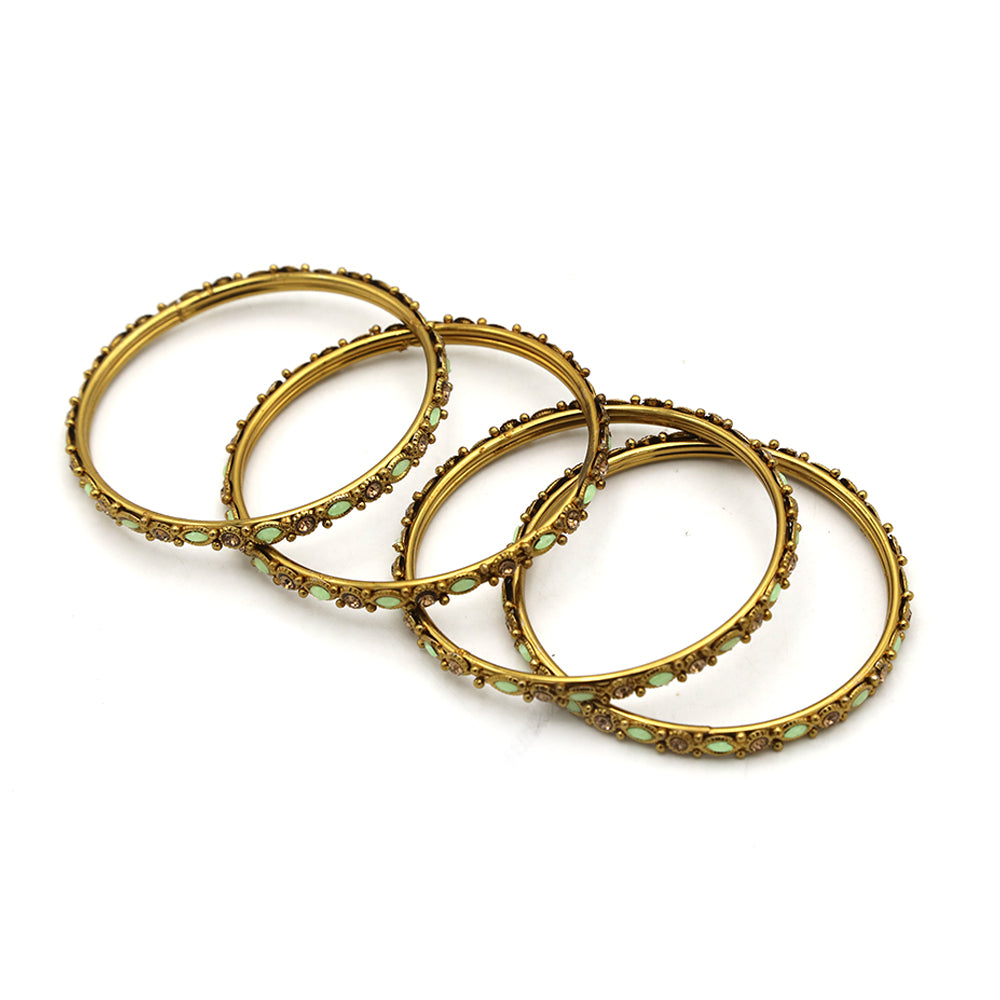 Gold Bangles Designs For Women's - Sea Green, Women Bangles & Bracelets, Chase Value, Chase Value