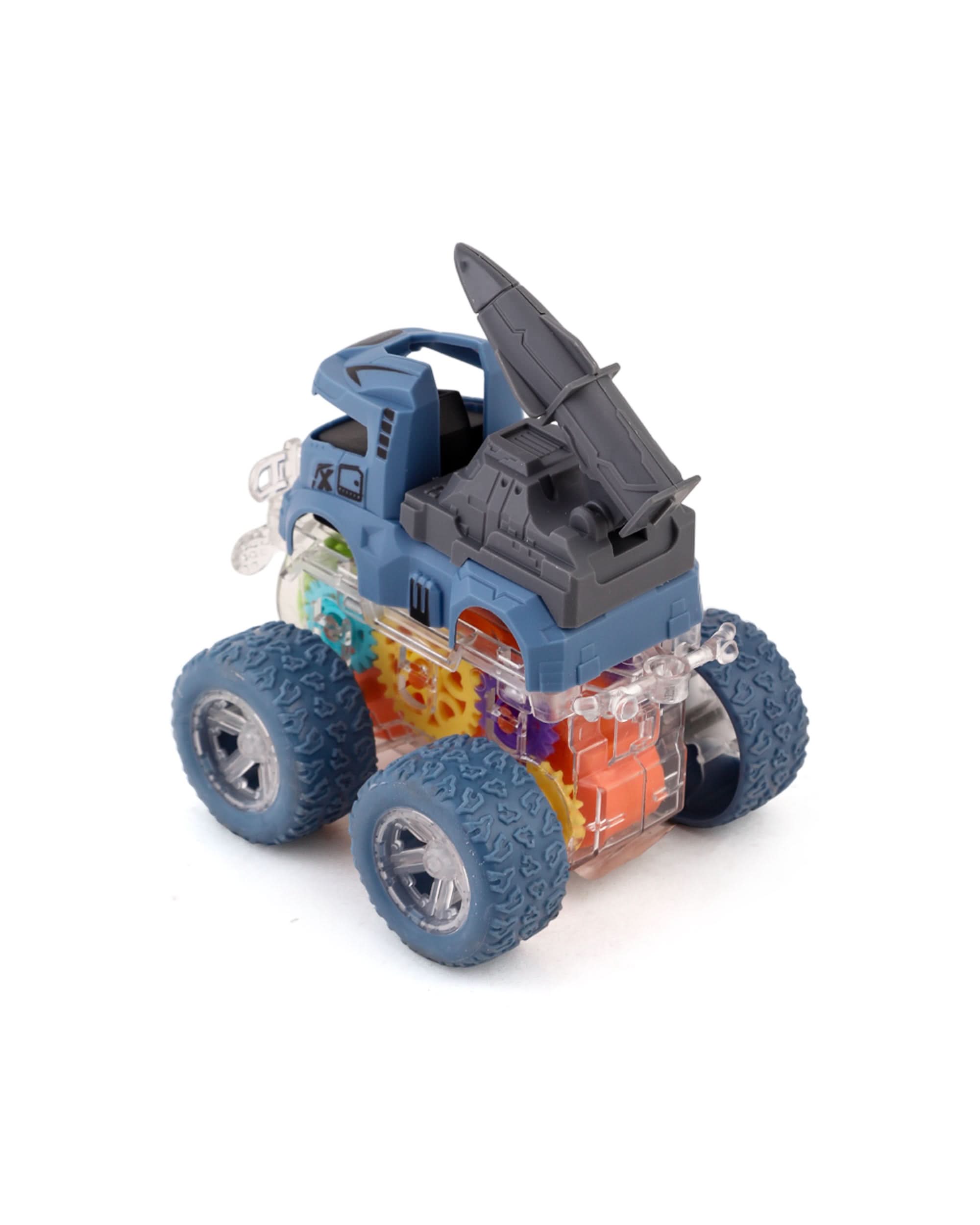Friction Stunt 4WD Military Vehicle with Light, Die-cast Model Car, Chase Value, Chase Value