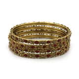 Gold Bangles Designs For Women's - Maroon, Women Bangles & Bracelets, Chase Value, Chase Value