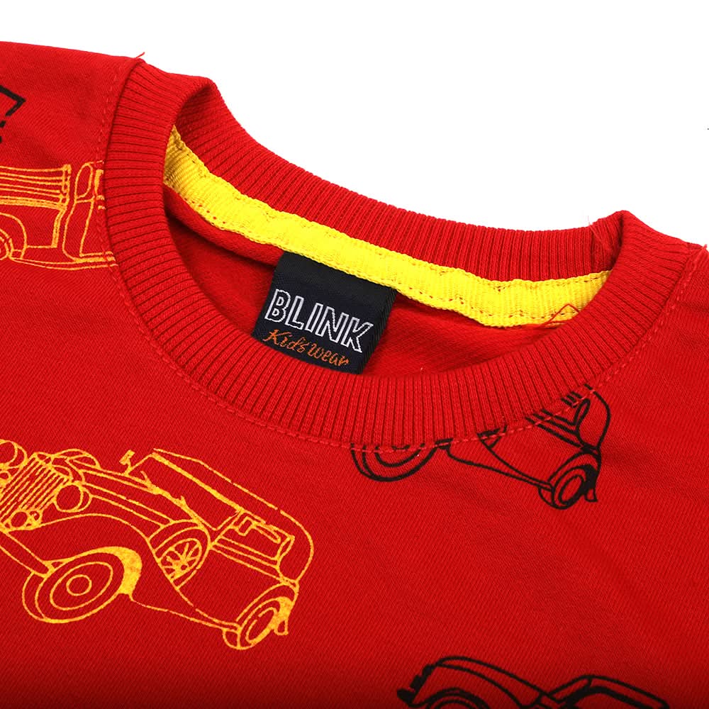 Boys Full Sleeves T-Shirt - Red, Boys T-Shirts, Chase Value, Chase Value