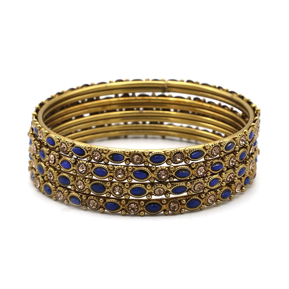 Gold Bangles Designs For Women's - Blue, Women Bangles & Bracelets, Chase Value, Chase Value