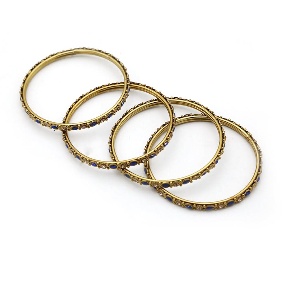 Gold Bangles Designs For Women's - Blue, Women Bangles & Bracelets, Chase Value, Chase Value
