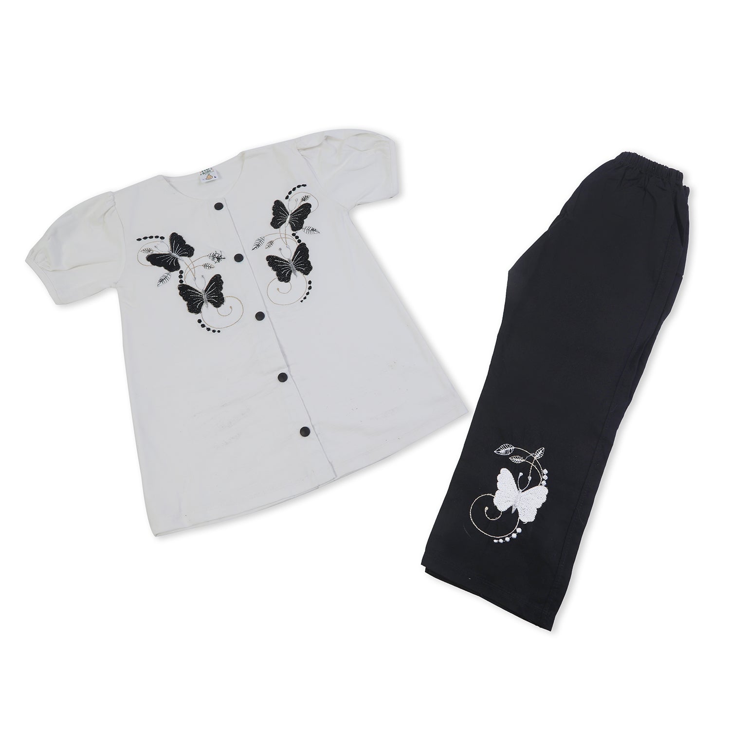 Girls Tight Half Sleeves Suit - Black, Girls Suits, Chase Value, Chase Value