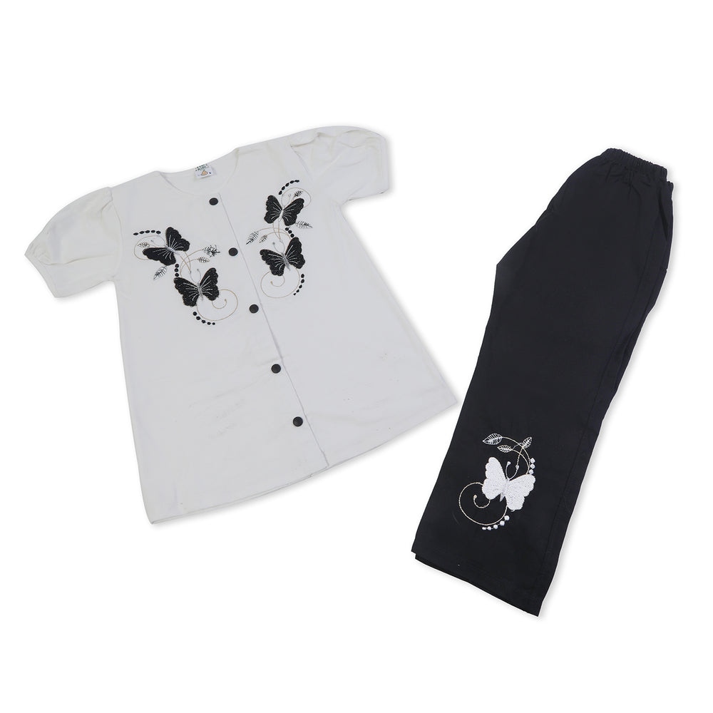 Girls Tight Half Sleeves Suit - Black, Girls Suits, Chase Value, Chase Value