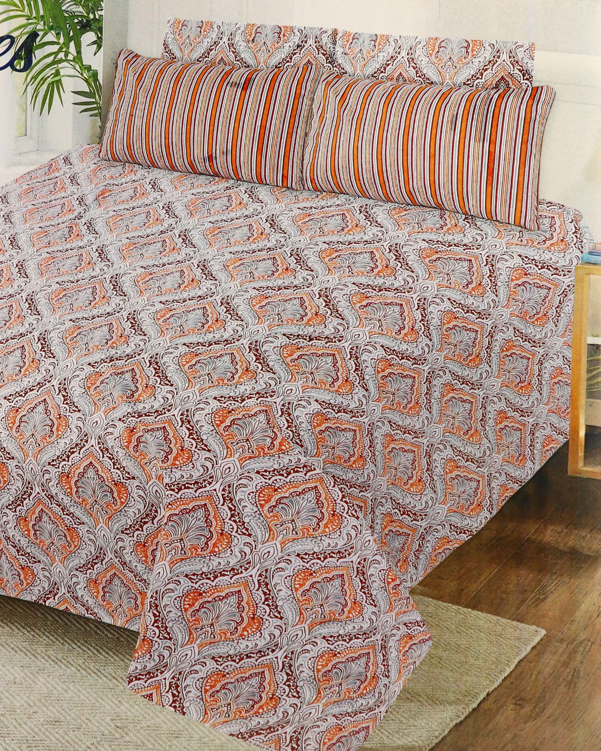 Valuables 5pcs Bedsheet Set 90x98, King Size Bed Sheet, Valuables, Chase Value