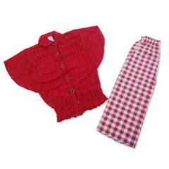 Girls Tight Half Sleeves Suit - Tea Pink