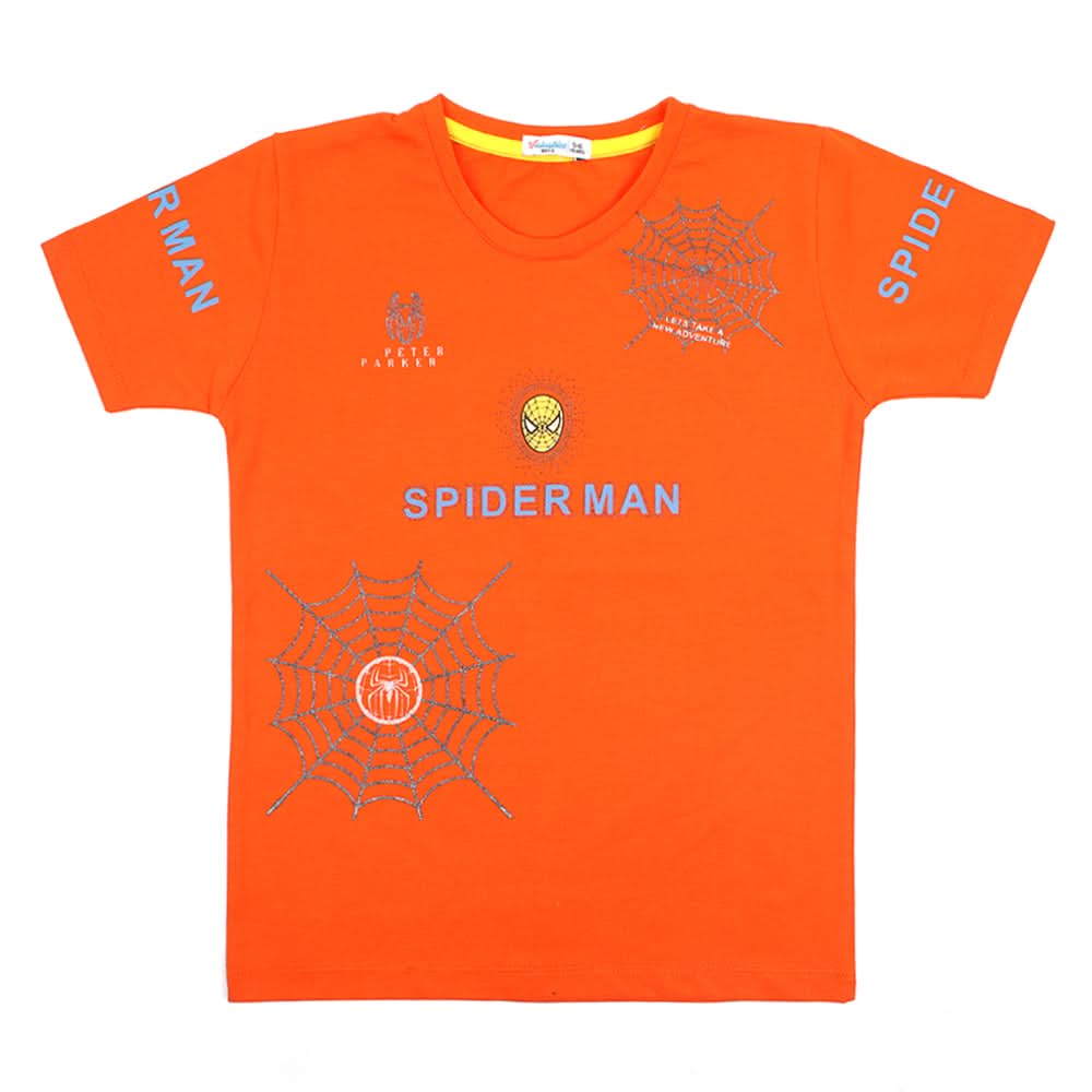 Boys Half Sleeves T-Shirt - Orange, Boys T-Shirts, Chase Value, Chase Value