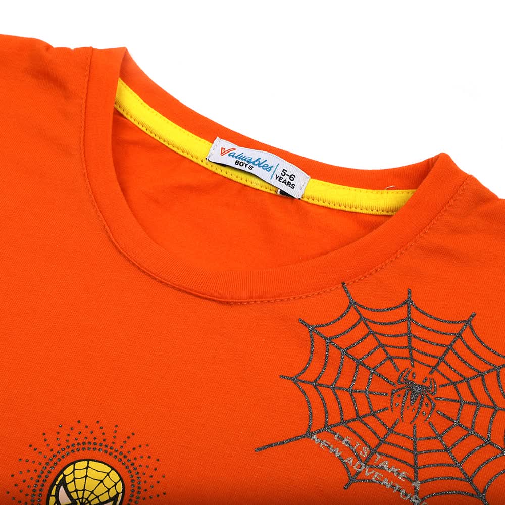 Boys Half Sleeves T-Shirt - Orange, Boys T-Shirts, Chase Value, Chase Value