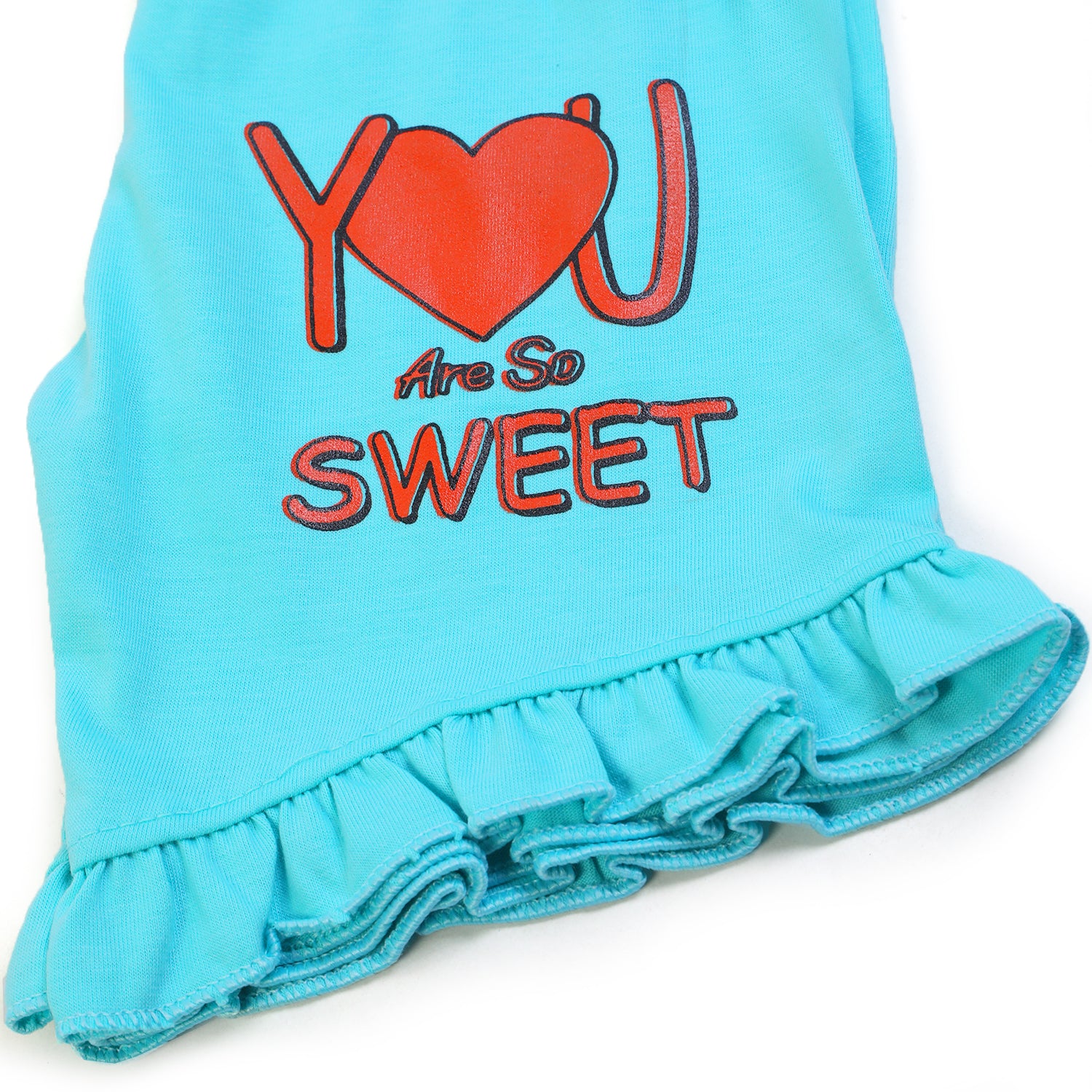 Girls Half Sleeves Suit - Cyan, Girls Suits, Chase Value, Chase Value