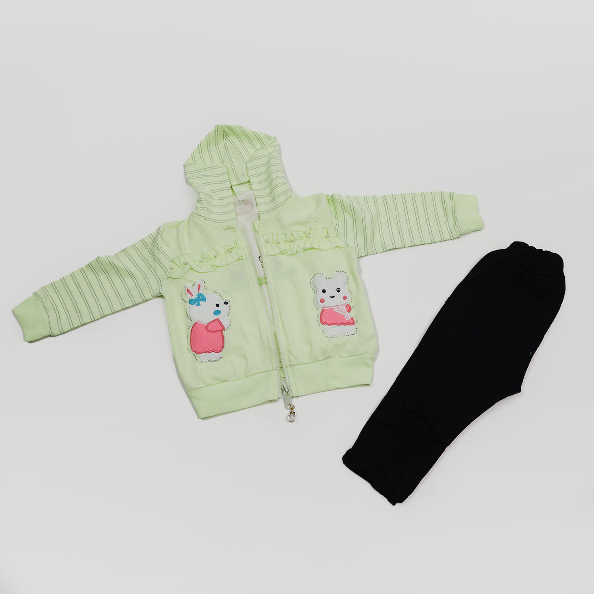 Girls Full Sleeves Tight Suit - Lime Green, Girls Suits, Chase Value, Chase Value