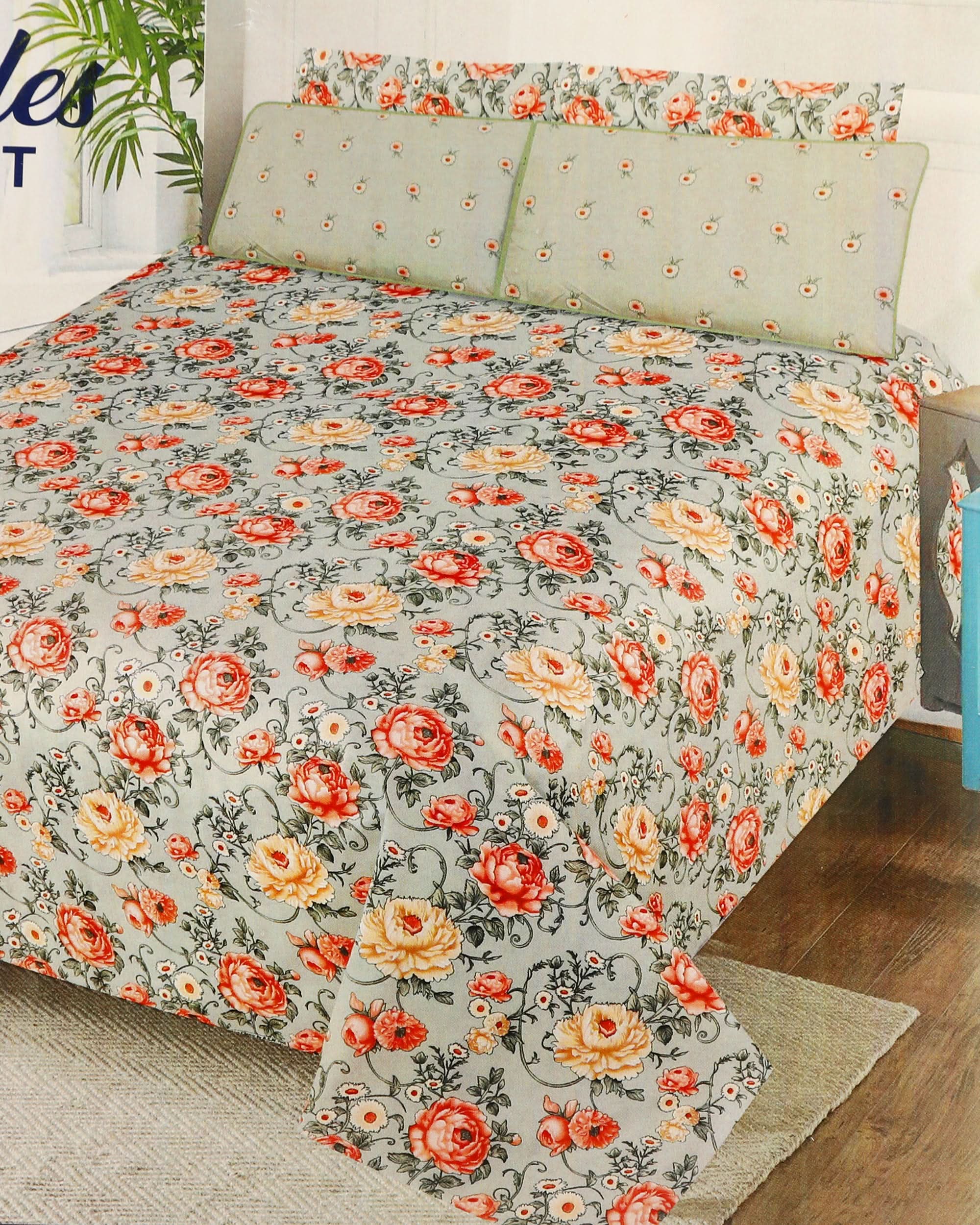 Valuables 5pcs Bedsheet Set 90x98, King Size Bed Sheet, Valuables, Chase Value