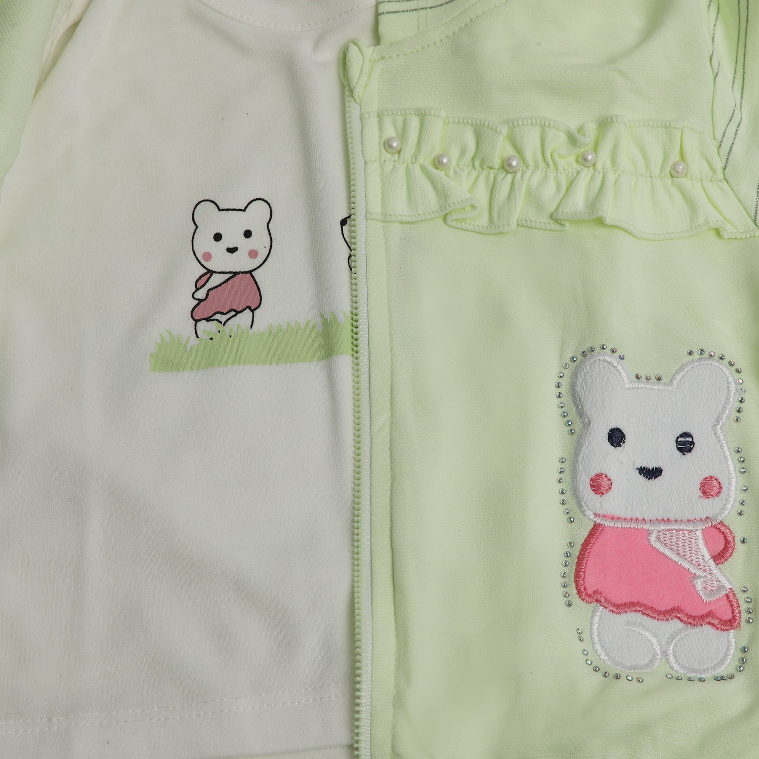 Girls Full Sleeves Tight Suit - Lime Green, Girls Suits, Chase Value, Chase Value