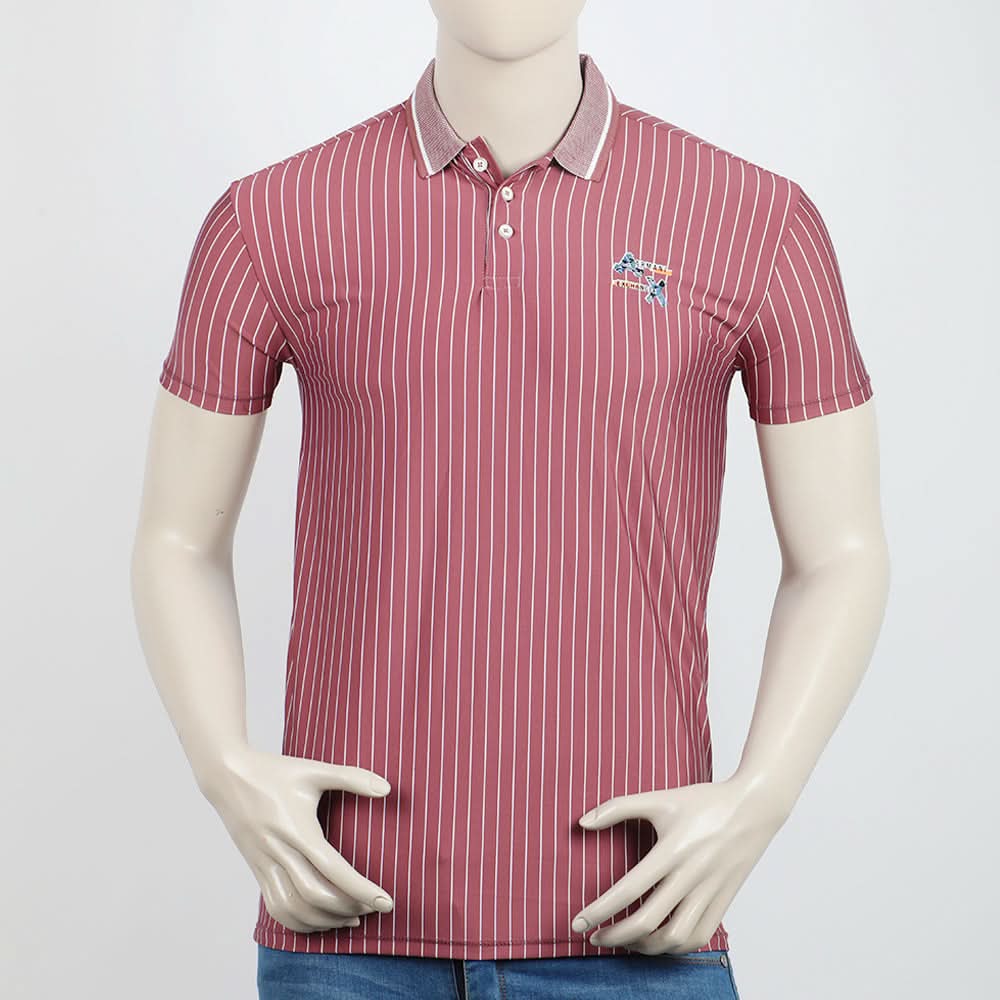 Men's Half Sleeves Polo T-Shirt - Tea Pink, Men's T-Shirts & Polos, Chase Value, Chase Value