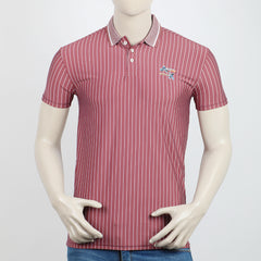 Men's Half Sleeves Polo T-Shirt - Tea Pink