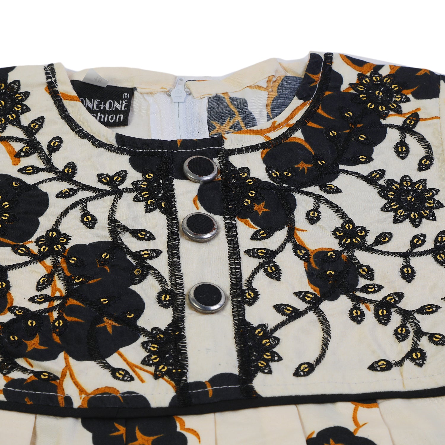 Girls Embroidered Shalwar Suit - Fawn & Black, Girls Shalwar Kameez, Chase Value, Chase Value