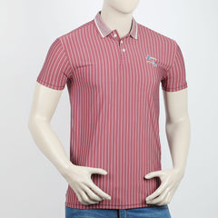 Men's Half Sleeves Polo T-Shirt - Tea Pink