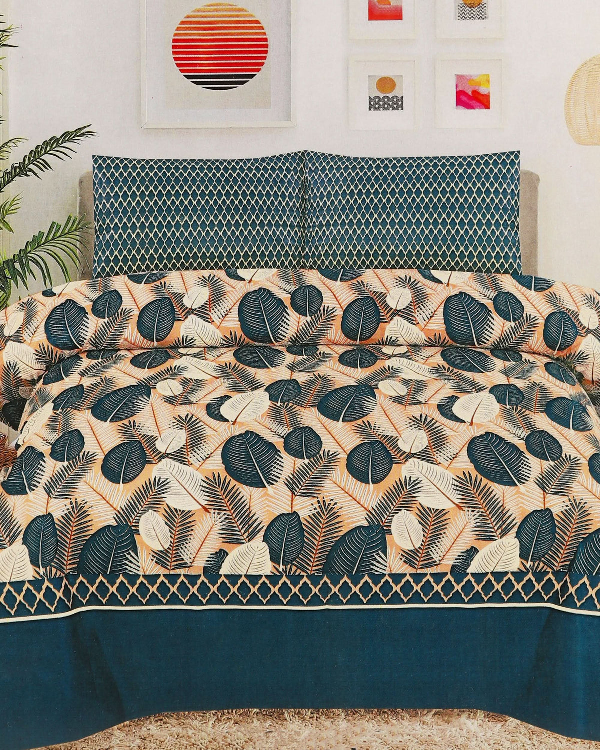 Valuables Printed King Size Bed Sheet 90x95, King Size Bed Sheet, Valuables, Chase Value