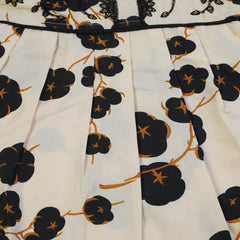 Girls Embroidered Shalwar Suit - Fawn & Black