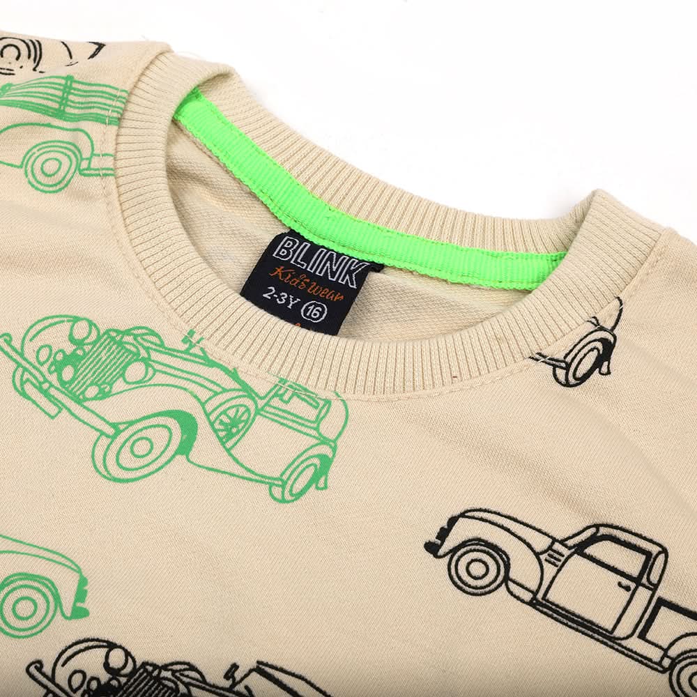 Boys Full Sleeves T-Shirt - Cream, Boys T-Shirts, Chase Value, Chase Value