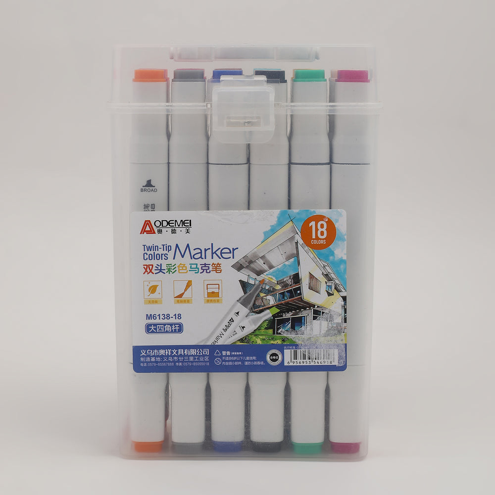 Marker Double Side 18 Color M6138-18, Coloring Tools, Chase Value, Chase Value