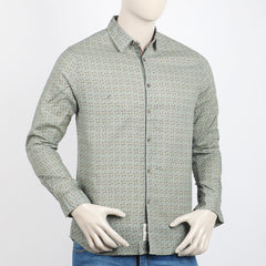 Eminent Men's Casual Full Sleeves Printed Shirt - Olive Green