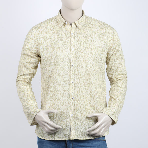 Eminent Men's Casual Printed Shirt - Lemon Yellow