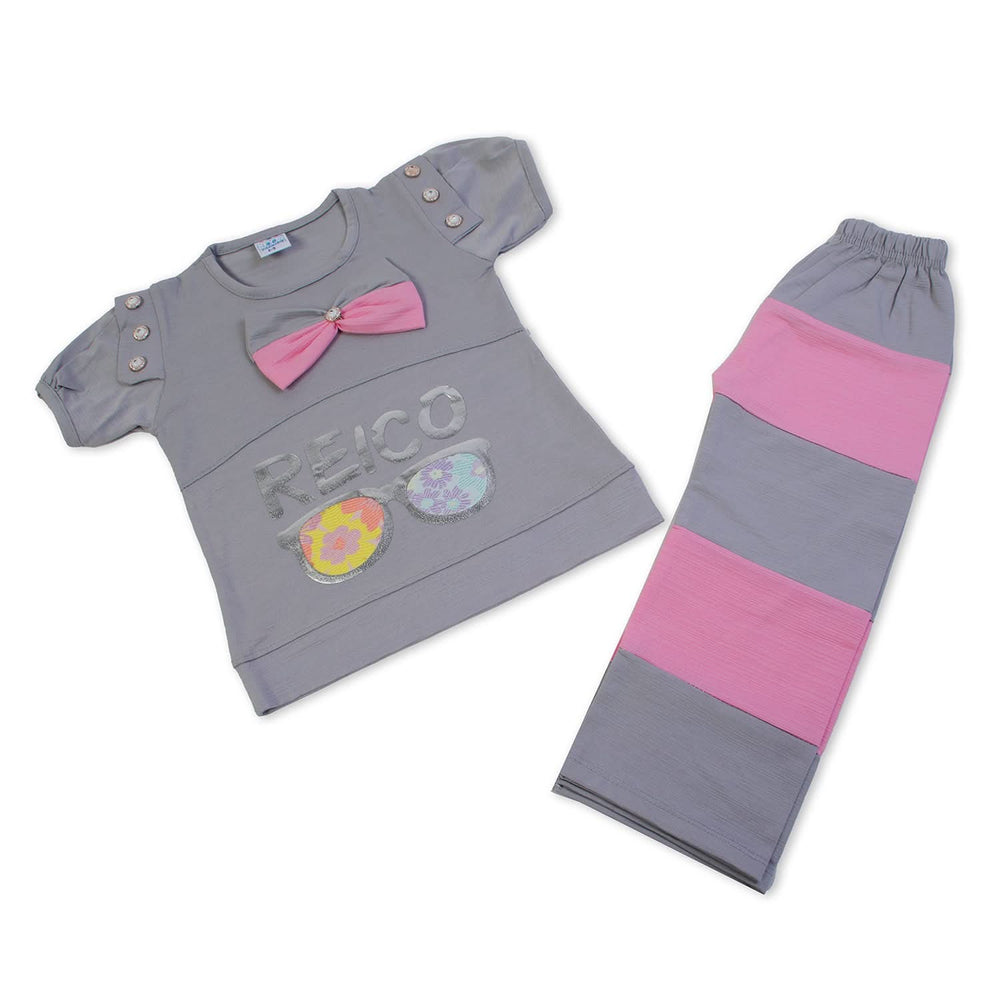 Girls Tight Half Sleeves Suit - Grey, Girls Suits, Chase Value, Chase Value