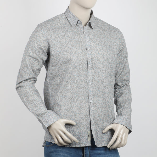 Eminent Men's Casual Printed Shirt - Light Grey