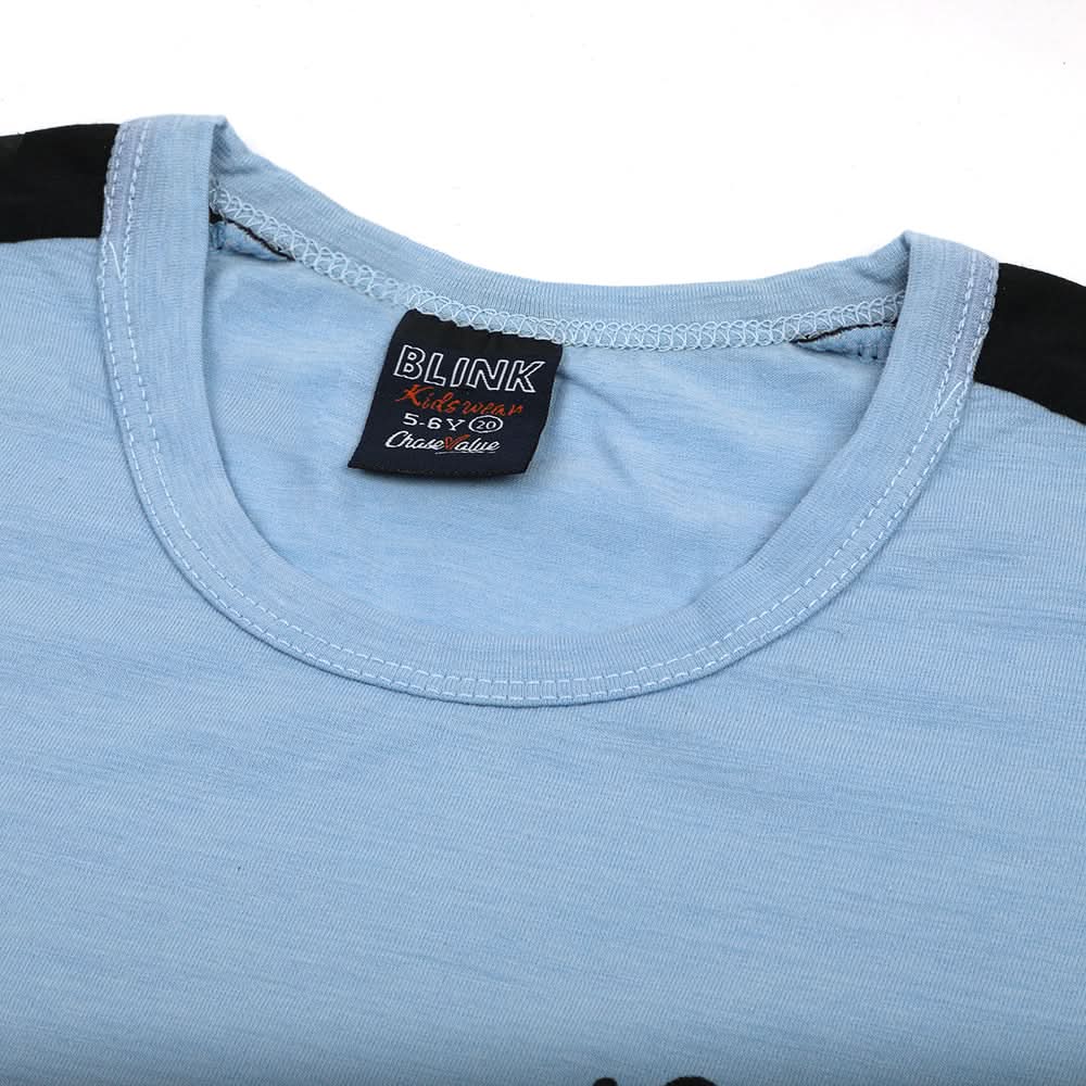 Boys Half Sleeves T-Shirt - Light Blue, Boys T-Shirts, Chase Value, Chase Value