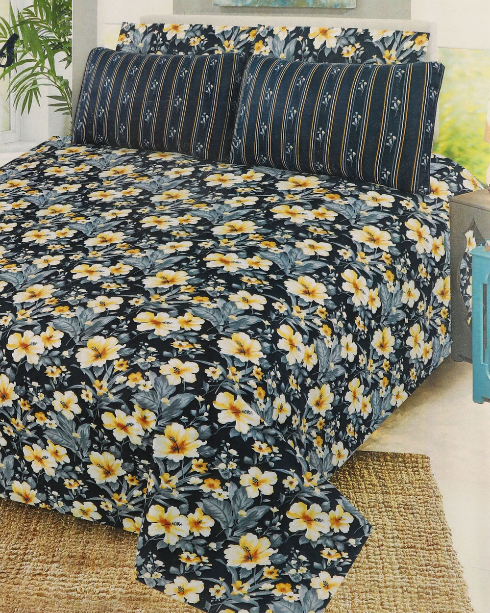 Valuables 5pcs Bedsheet Set 90x98, King Size Bed Sheet, Valuables, Chase Value