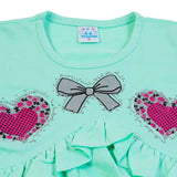 Girls Half Sleeves Suit - Light Green, Girls Suits, Chase Value, Chase Value