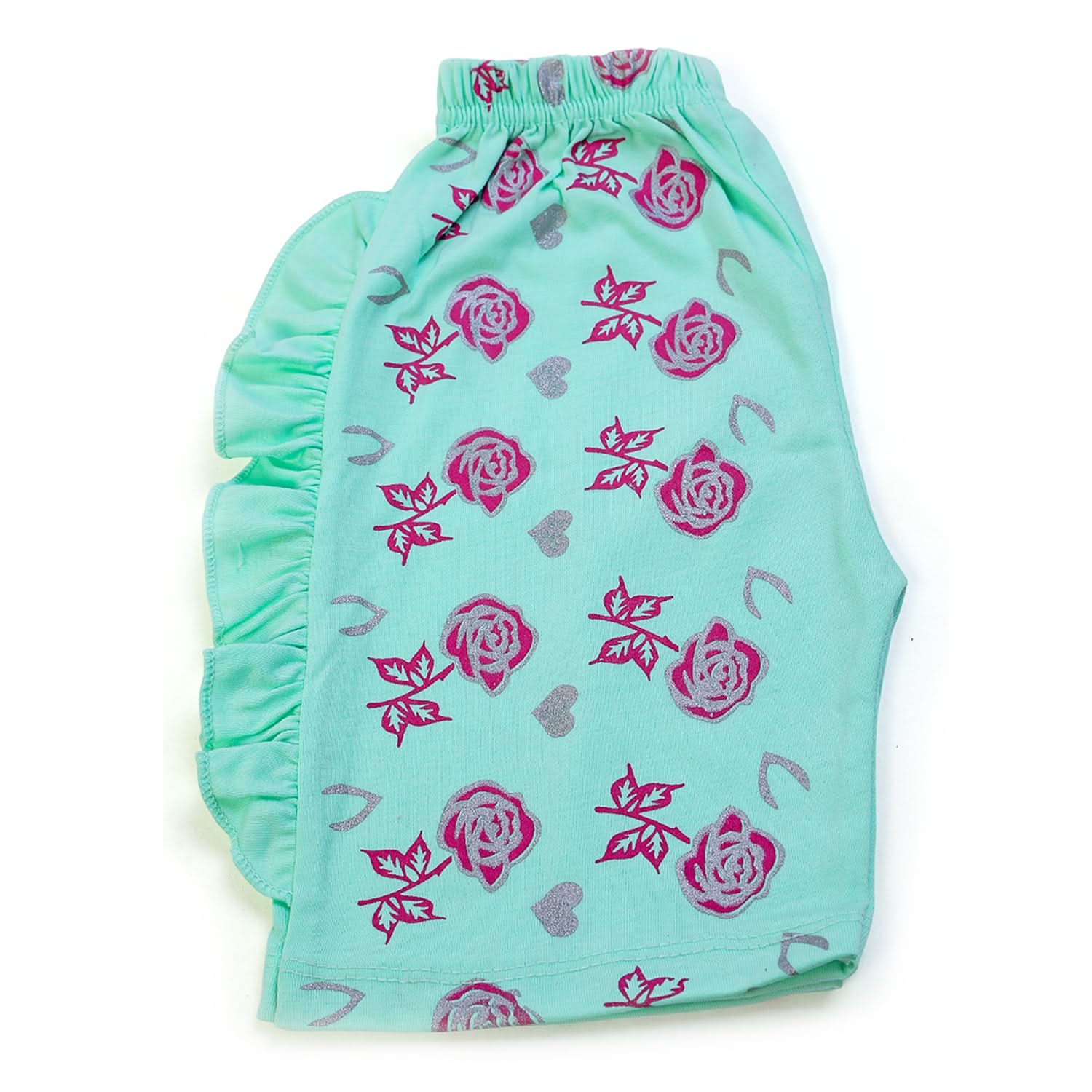 Girls Half Sleeves Suit - Light Green, Girls Suits, Chase Value, Chase Value