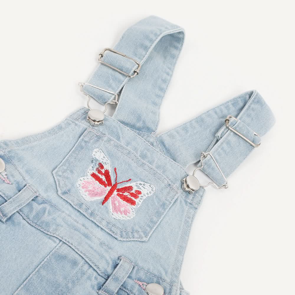 Girls Denim Romper - Sky Blue, Girls Suits, Chase Value, Chase Value
