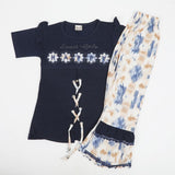 Girls Half Sleeves Tight Suit - Navy Blue, Girls Suits, Chase Value, Chase Value