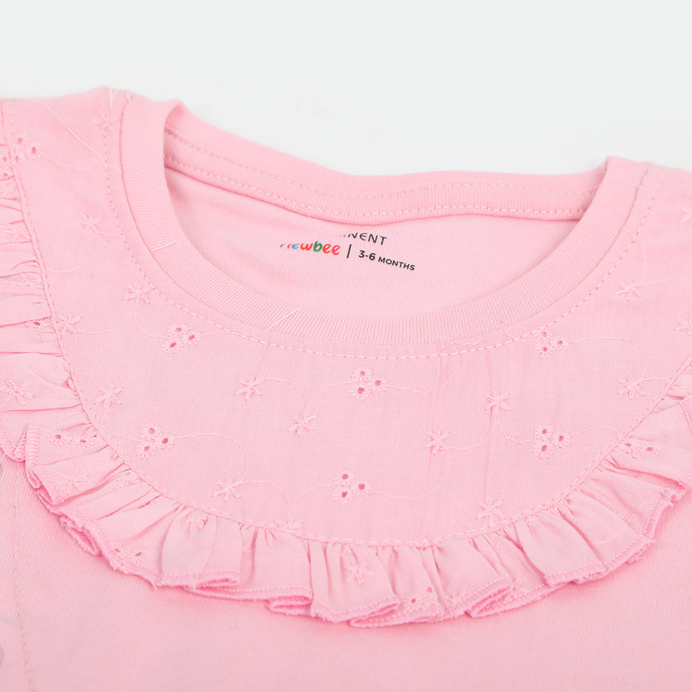 Eminent Newborn Girls Half Sleeves Romper - Pink, Newborn Girls Rompers, Eminent, Chase Value