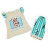 Girls Half Sleeves Suit - Sea Green, Girls Suits, Chase Value, Chase Value