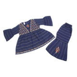 Girls Embroidered Shalwar Suit - Navy Blue, Girls Shalwar Kameez, Chase Value, Chase Value